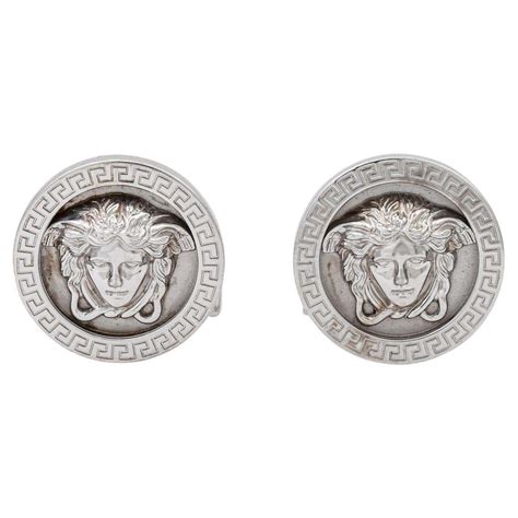 versace medusa cufflinks|versace cufflinks silver.